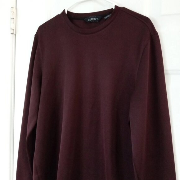 Axist Men's Maroon Long Sleeve T-Shirt Size Large 100% Polyester - Picture 2 of 5